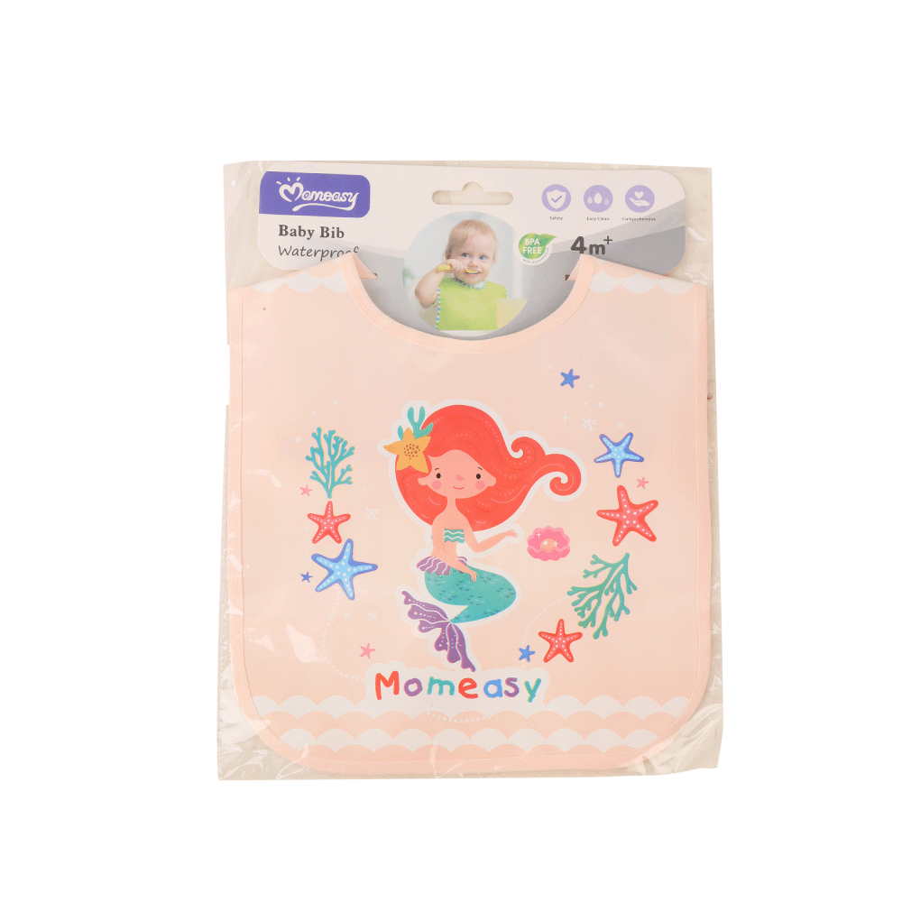 مام إيزي مريلة أطفال مقاومة للماء - أحمر