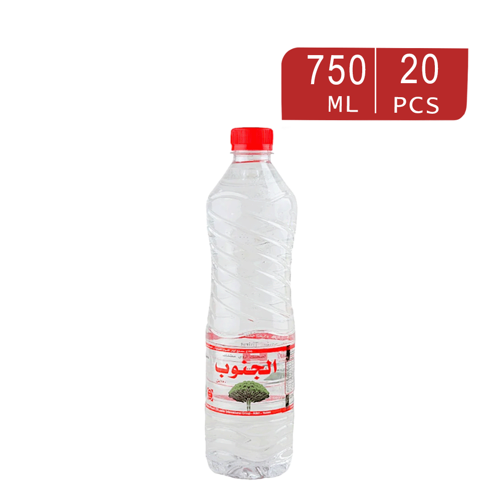 الجنوب مياه شرب نقية سعة 750 مل - عدد 20 عبوة