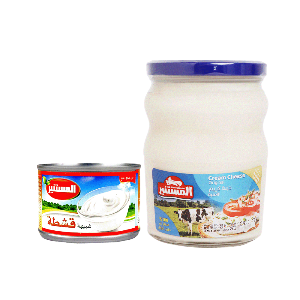 المستنير جبنة كريم الأصلية - 500 جم مع شبيهة القشطة - 155 جم كهدية مجانية