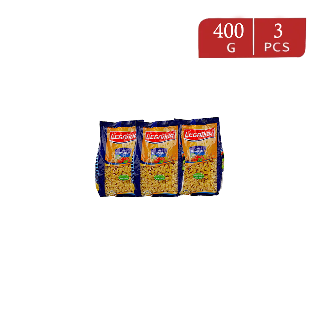 مكرونة ليجادور مكرونة قطع حلقية - 400 جم × 3 حبات
