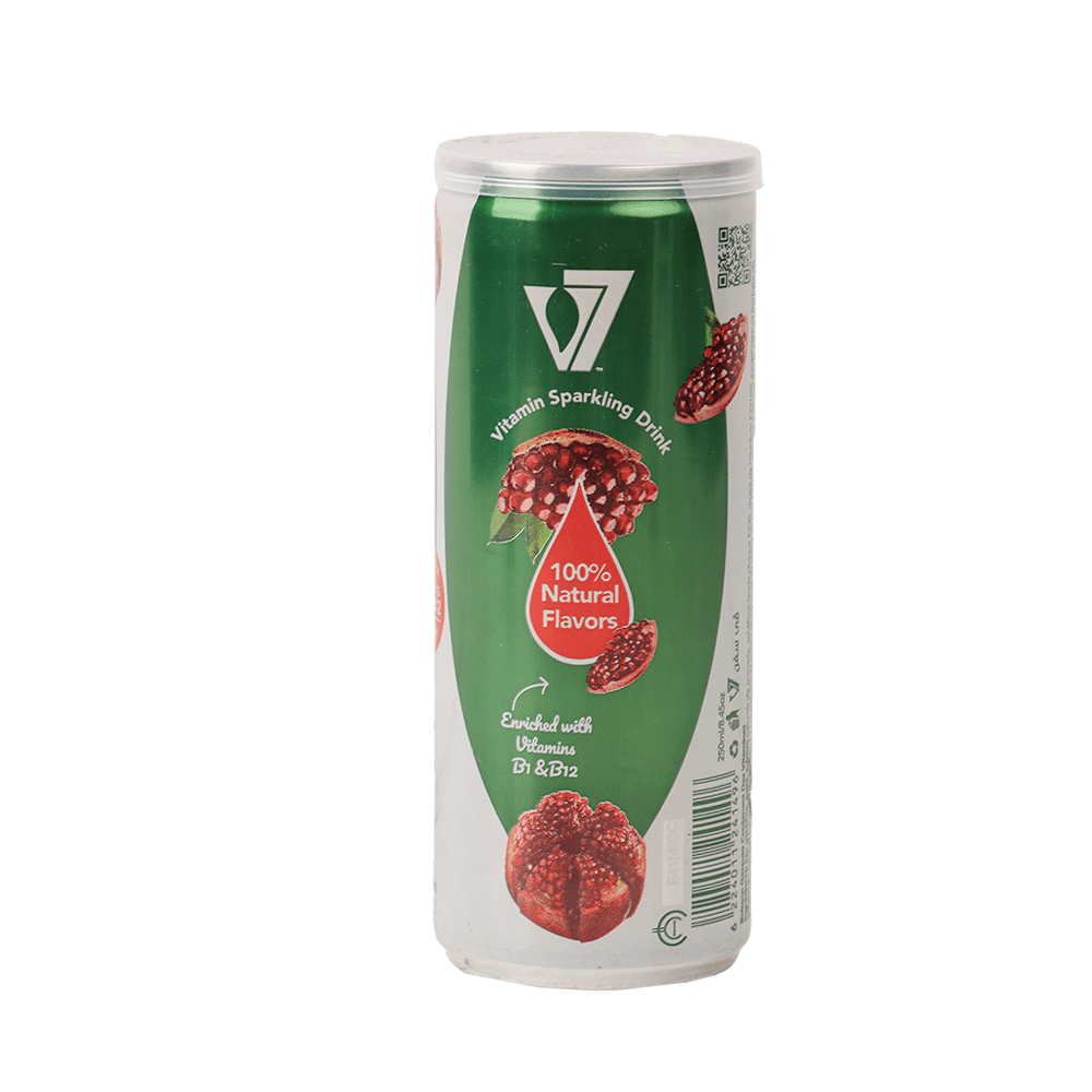 V7 مشروب غازي بنكهة الرمان - 250 مل