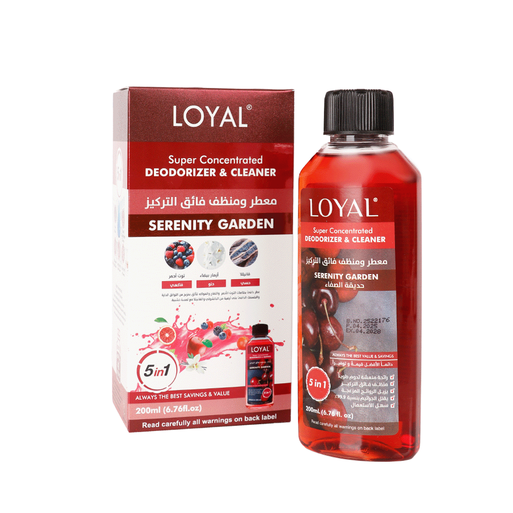 معطر ومنظف لويال فائق التركيز عطر برائحة التوت الأحمر وأزهار بيضاء وفانيلا - 200 مل