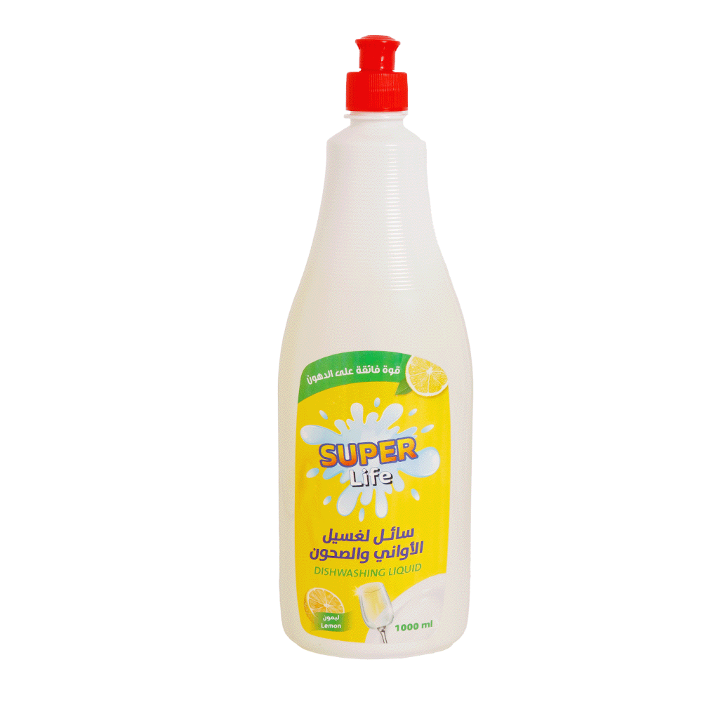 سوبر لايف سائل غسيل الأواني والصحون بالليمون - 1000 مل