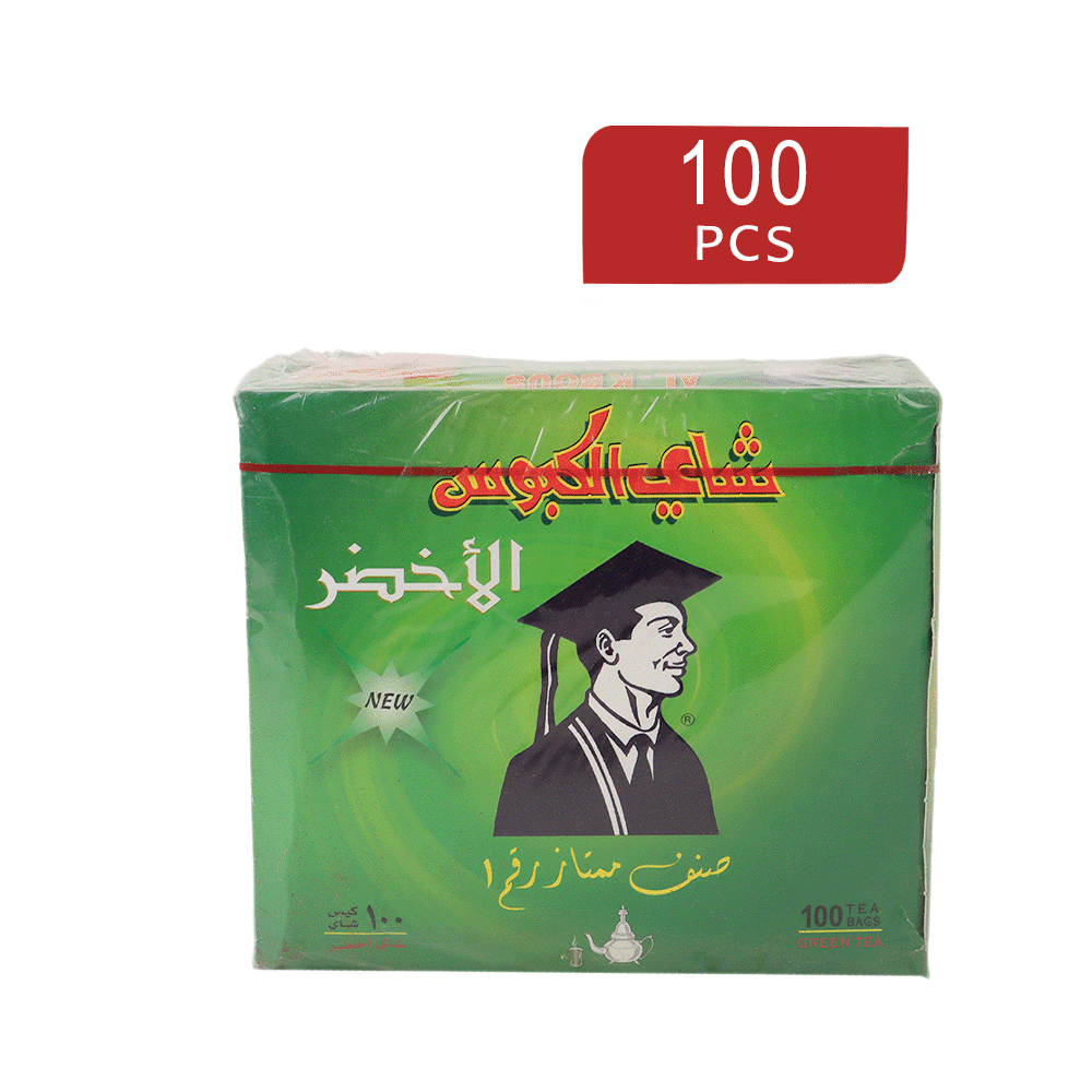 الكبوس شاي أخضر طبيعي - 100 كيس