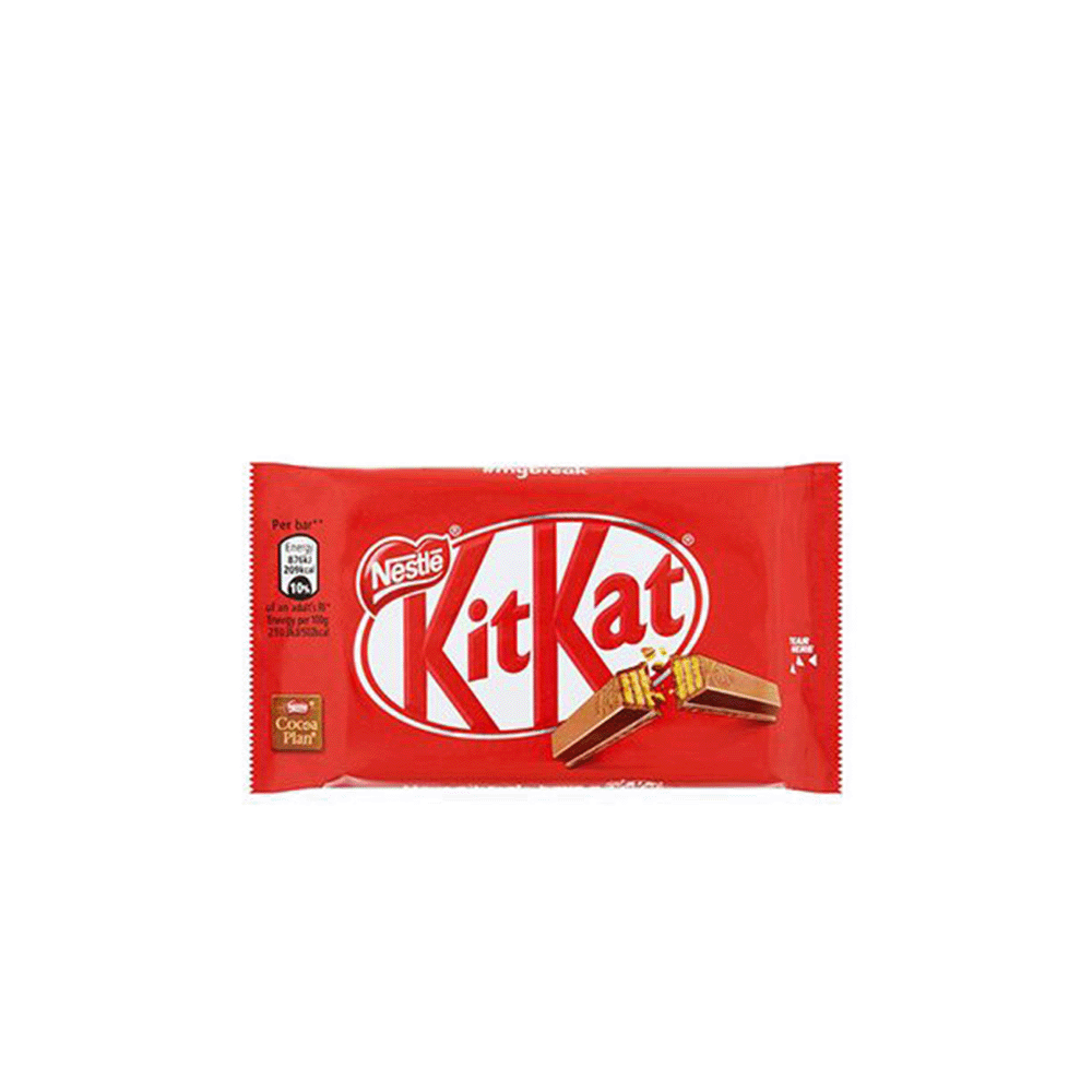 بسكويت كيت كات من نستله مغطى بشوكولاتة الحليب 4 أصابع - 36.5 جم