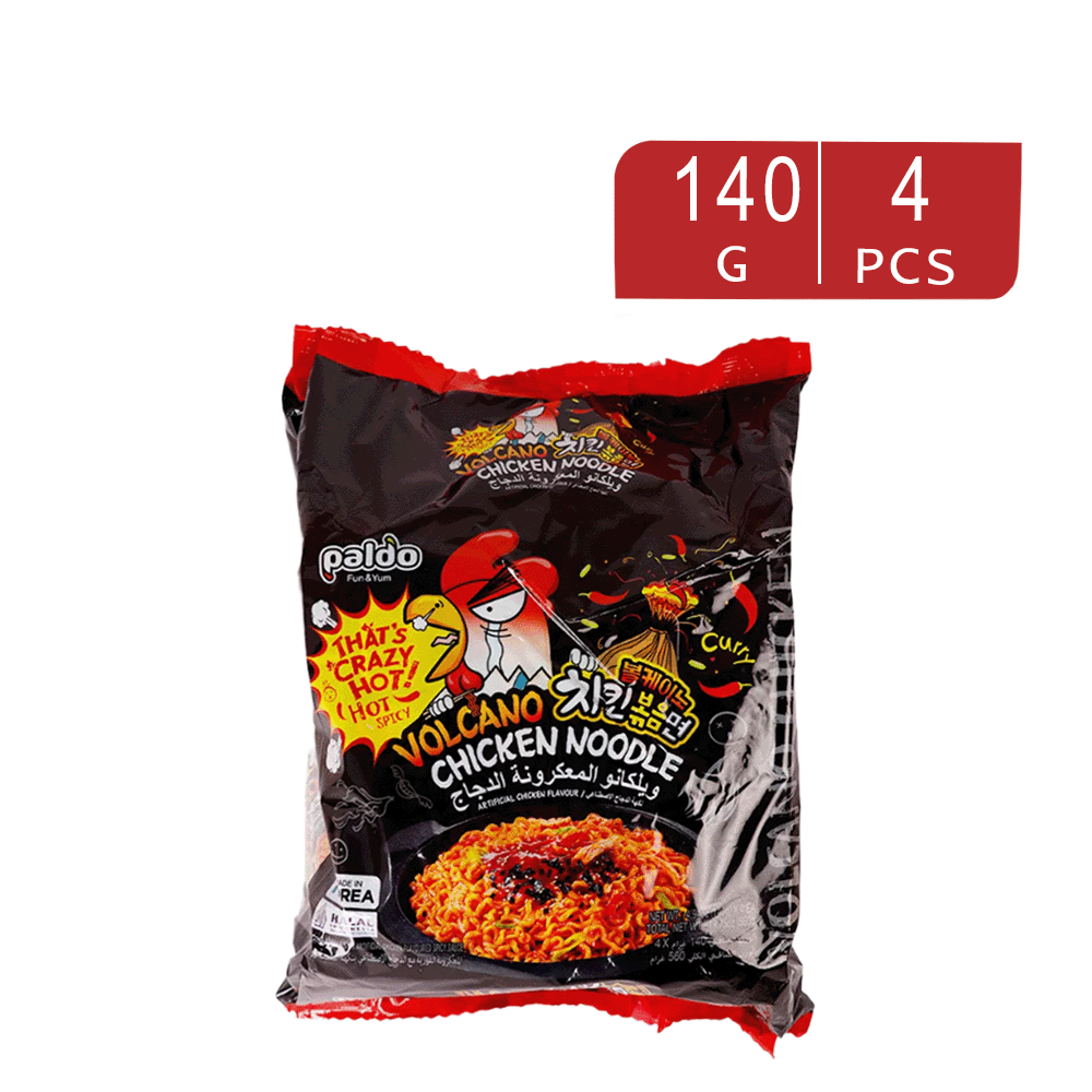نودلز ويلكانو من بالدو بنكهة الدجاج الحار جدا 140 جم - 4 حبات