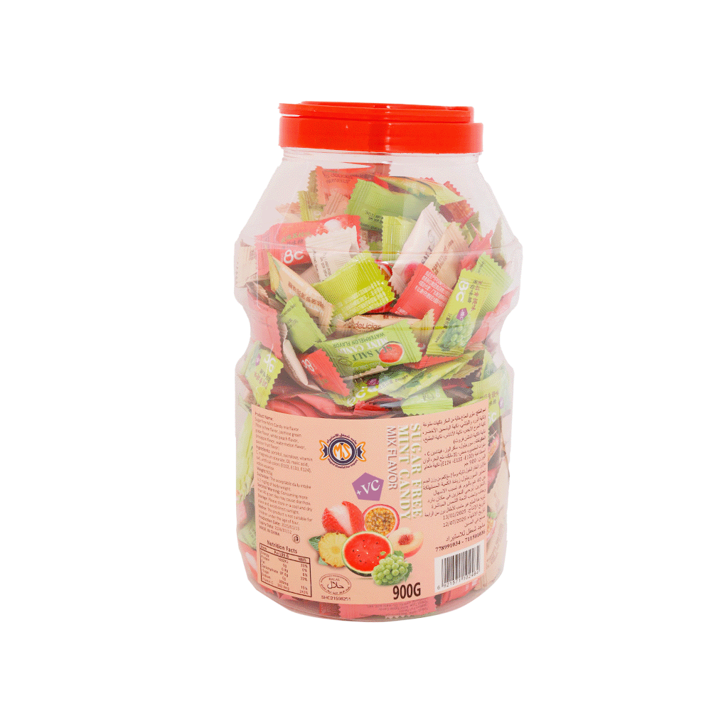 إم إس حلوى النعناع الخالية من السكر بنكهات متنوعة - 900 جم