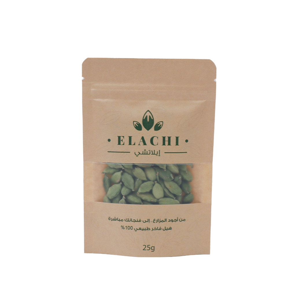 حبّات هيل إيلاتشي فاخر طبيعي100% من مزارع كيرلا - 25 جم
