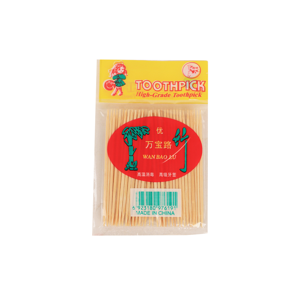 اعواد اسنان خشب مغلفة بطول - 6 cm