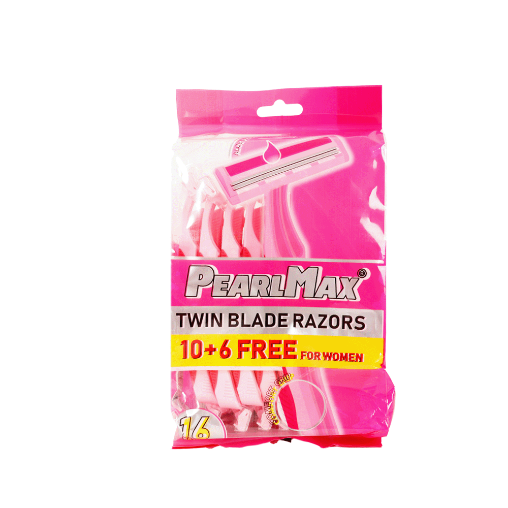شفرات حلاقة بيرل ماكس مع 16 ماكينة للنساء - وردي
