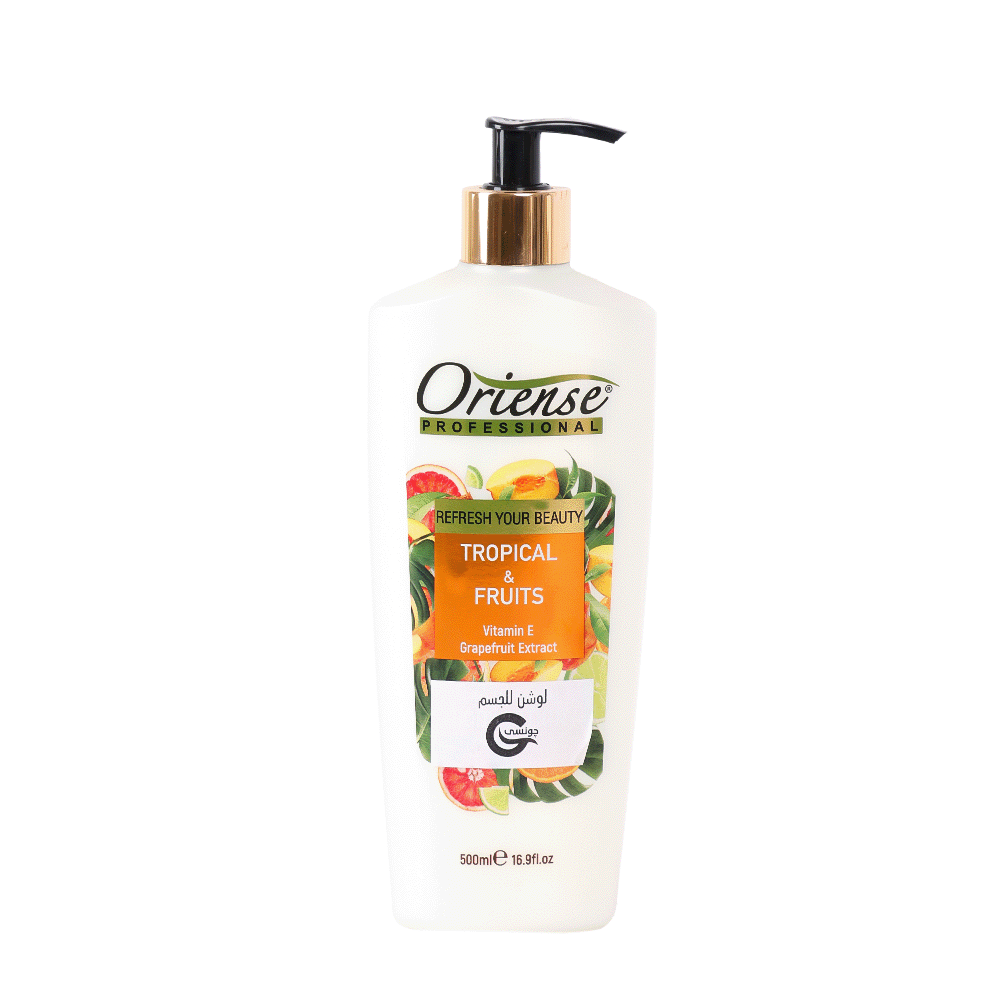 لوشن الفواكة الأستوائية أورينس بمستخلص نبتة الجريب فروت وفيتامينE لترطيب الجسم - 500 مل