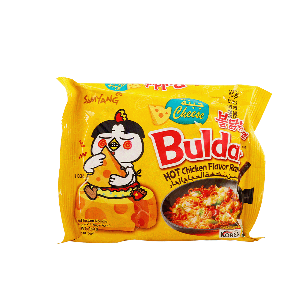مكرونة كورية بولداك بنكهة الدجاج الحار مع الجبن - 140جم