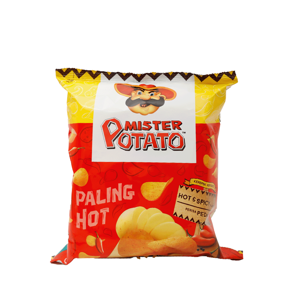 بطاطس مقرمشة مستر بوتيتو بنكهة الفلفل الحار - 60 جم