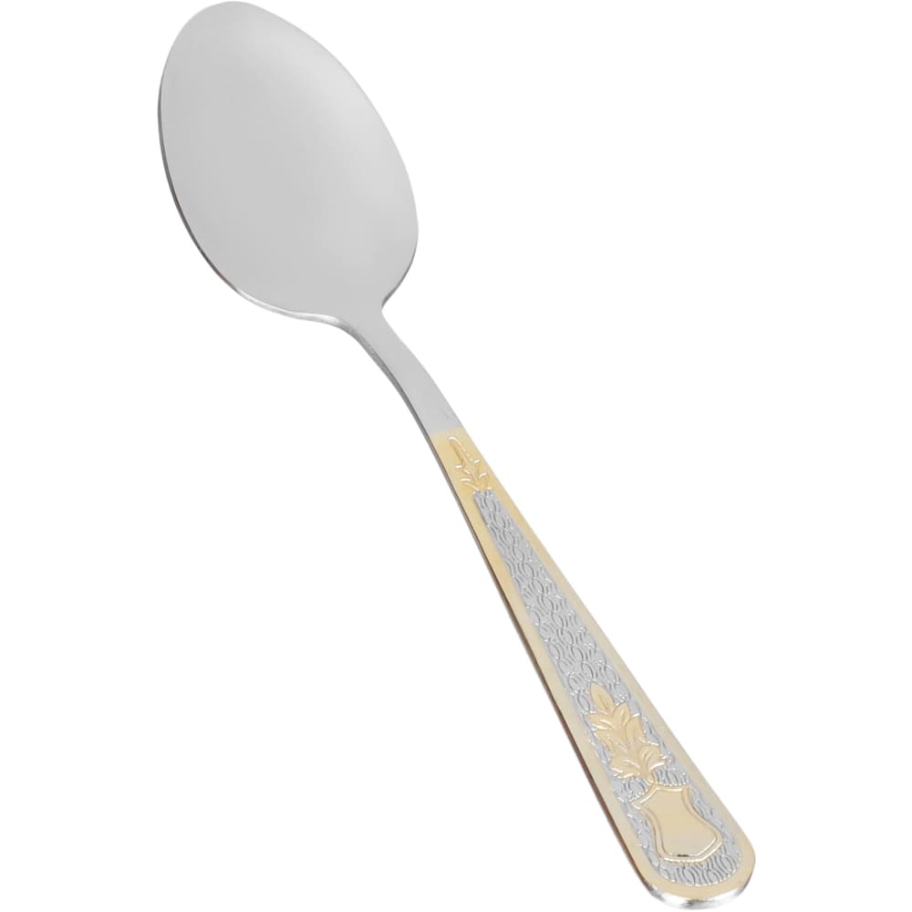 طقم ملاعق استيل مع حقيبة السيف غاليري، 24 قطعة، نقش ذهبي - فضي