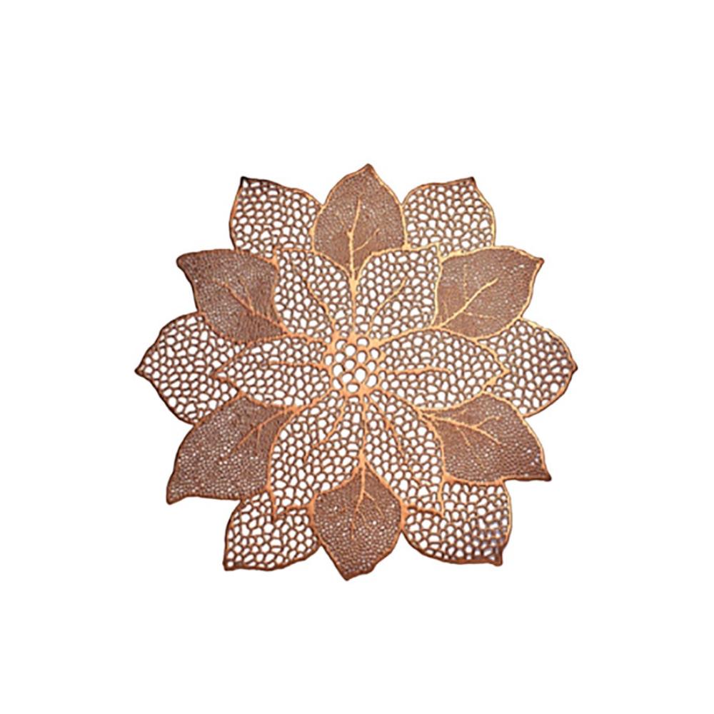 قاعدة أكواب بتصميم ذهبي بقياس 40x40 سم