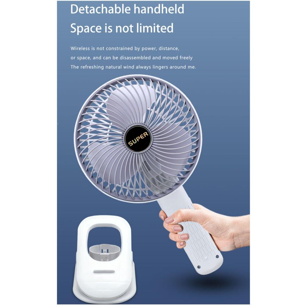 مروحة SUNHOME محمولة قابلة لإعادة الشحن 4 في 1 -أبيض