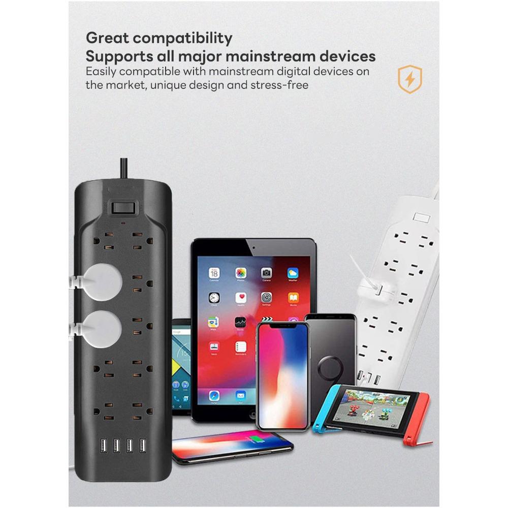 قارئ طاقة 8 فتحات USB - للبيوت والمكاتب