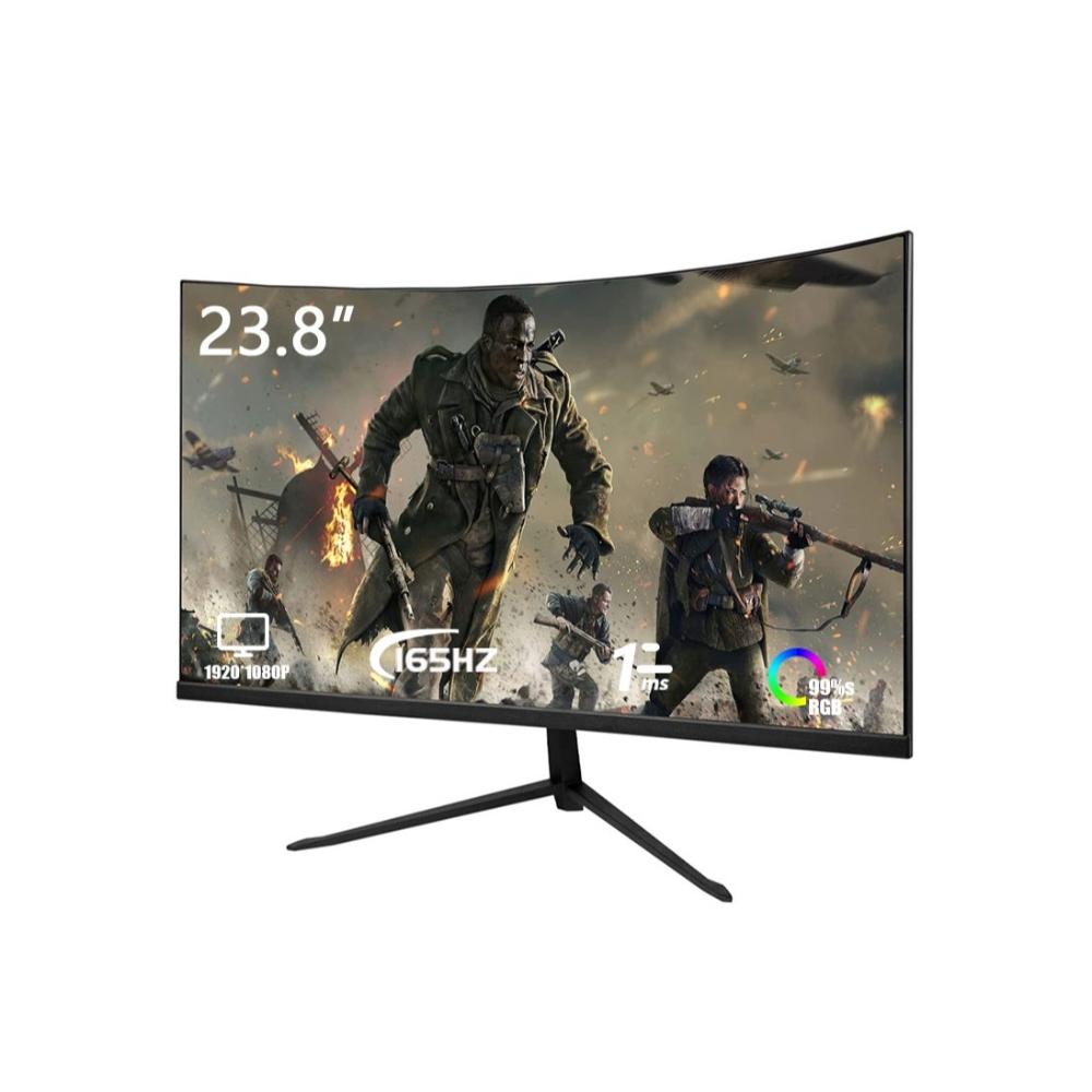 شاشة ألعاب منحنية IPS 23.8 بوصة FHD 165Hz -أسود
