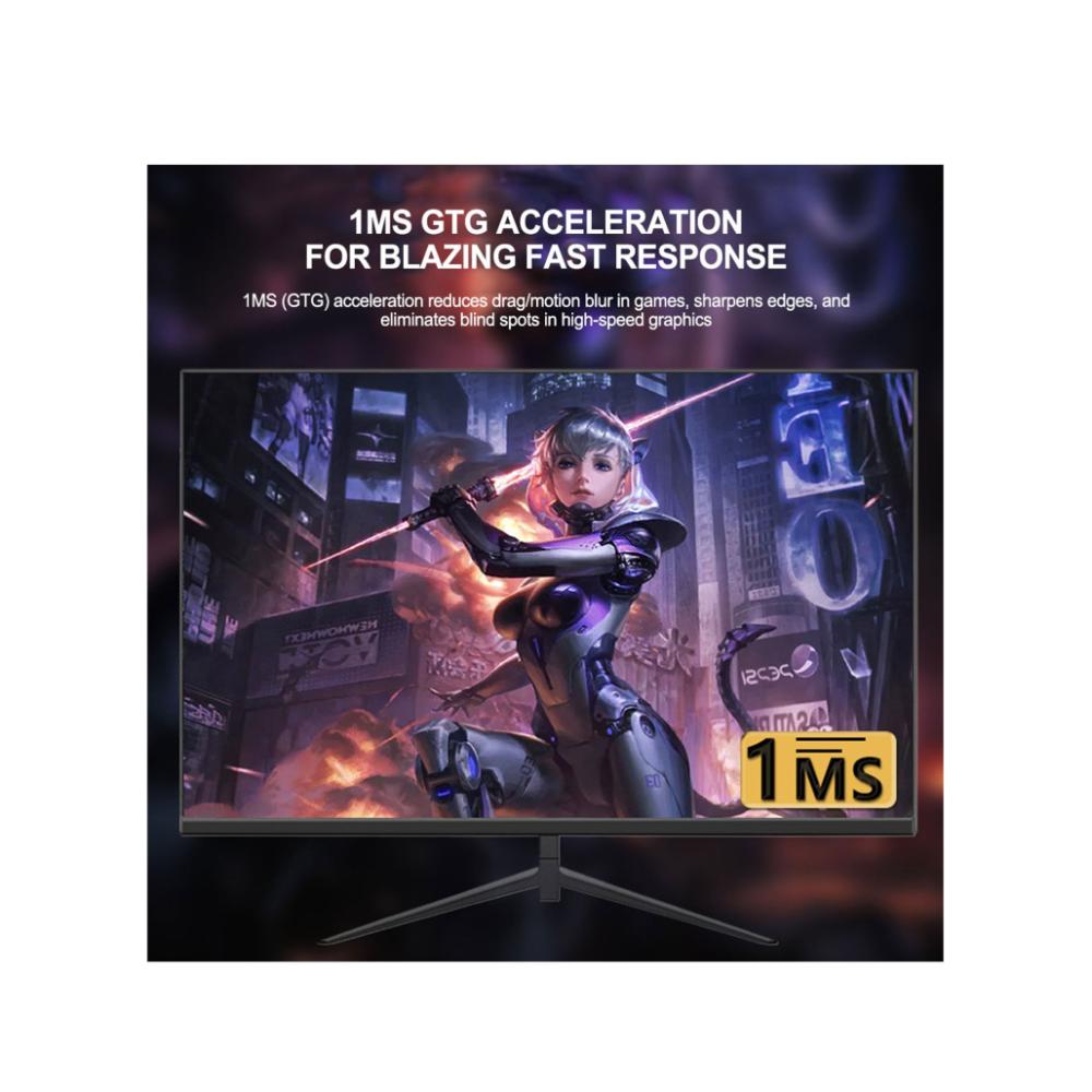 شاشة ألعاب منحنية IPS 23.8 بوصة FHD 165Hz -أسود