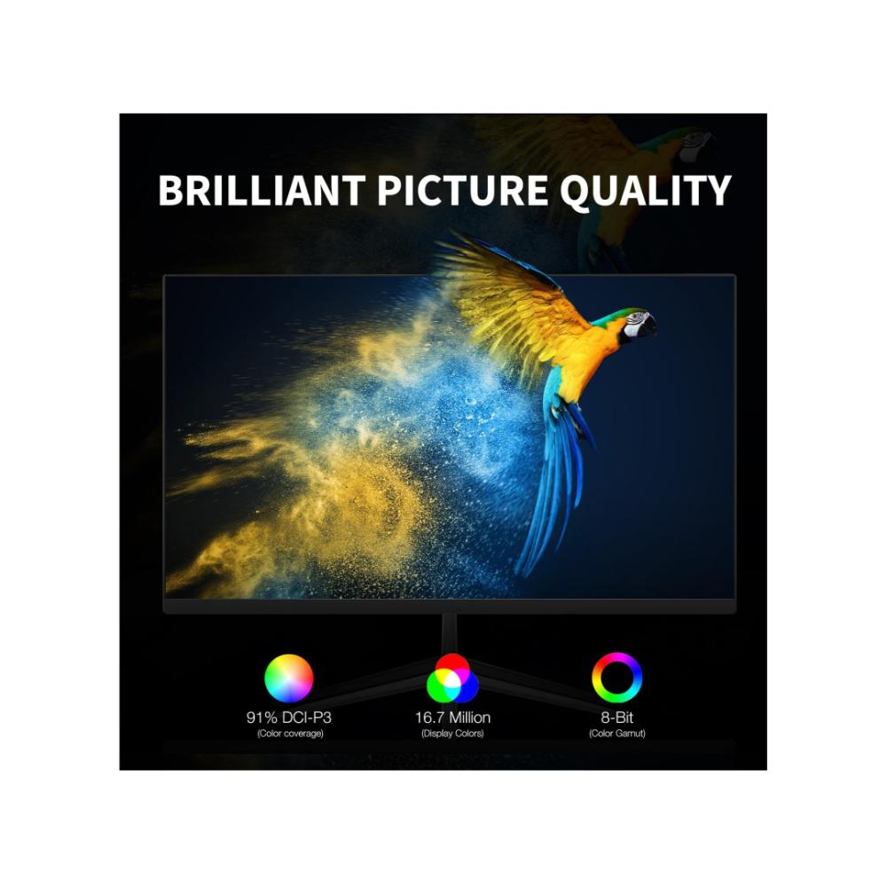 شاشة منحنية IPS 24 بوصة Full HD 75Hz - أسود