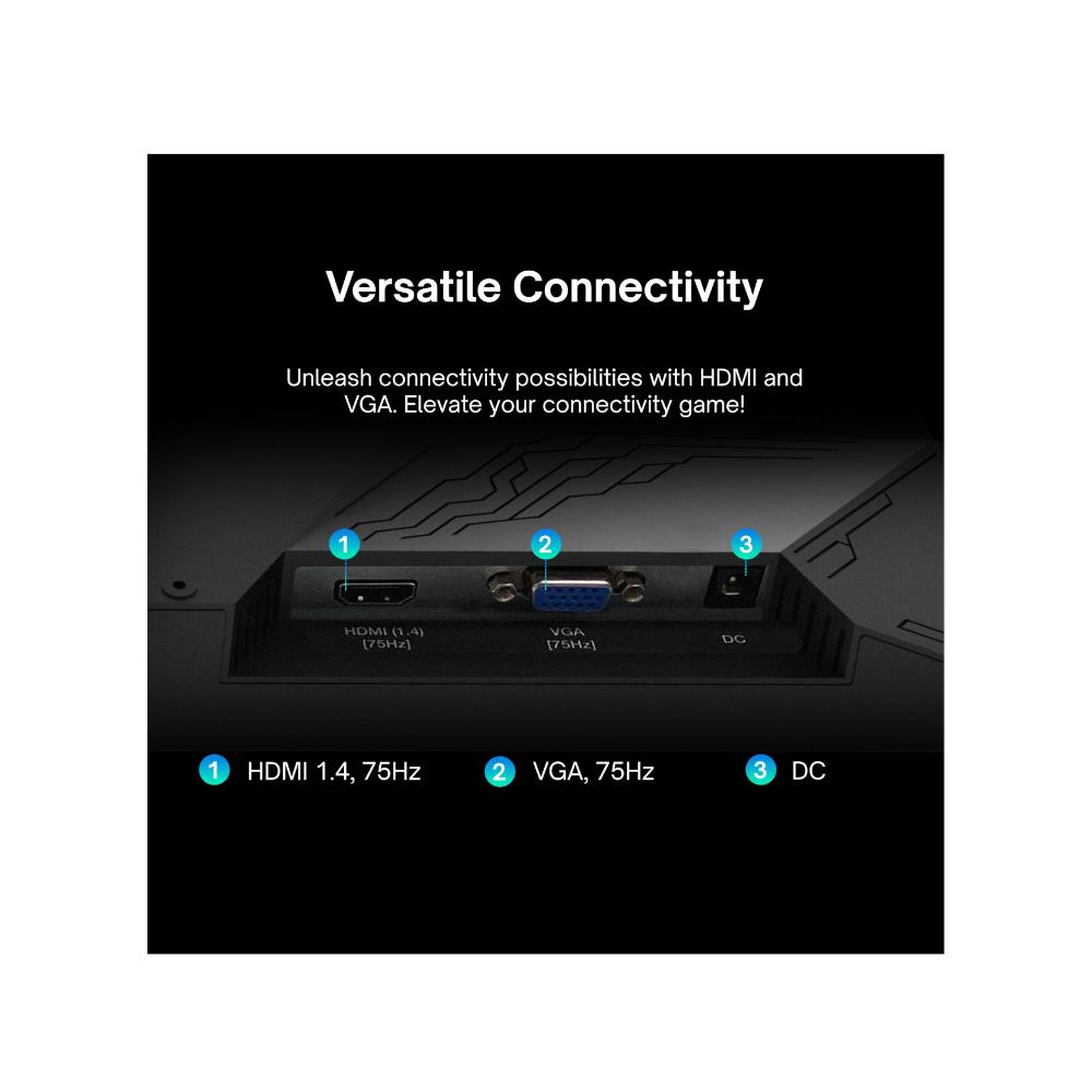 شاشة منحنية IPS 24 بوصة Full HD 75Hz - أسود