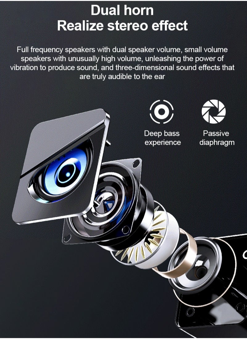 فلاش هوك مكبرات صوت للكمبيوتر الصغيرة مع ضوء LED المشغلة عبر USB - موديل v-116 
