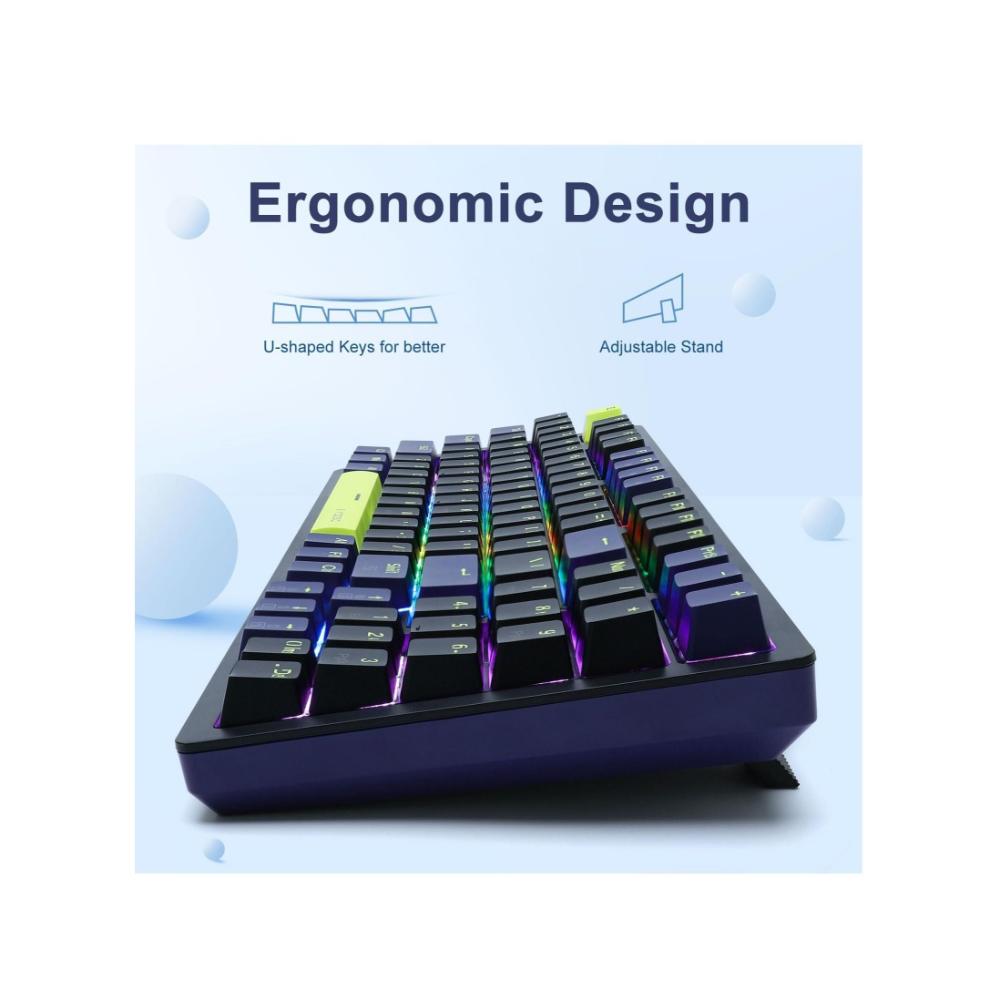 لوحة مفاتيح ألعاب ميكانيكية إضاءة-RGB Z-94 -أسود أزرق
