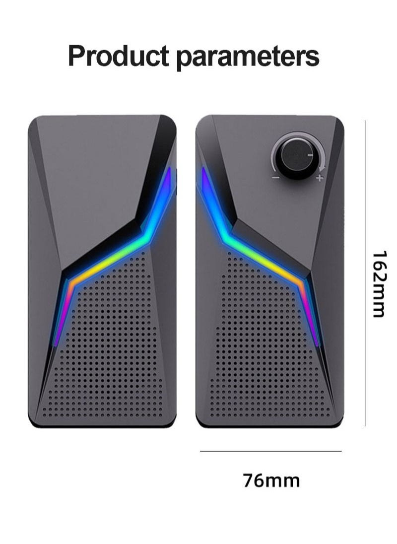 فلاشهوك مكبرات صوت USB لسطح المكتب RGB