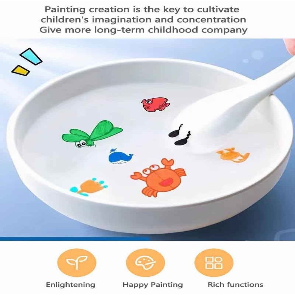 الوان مائية مع ملعقة سيراميك للرسم