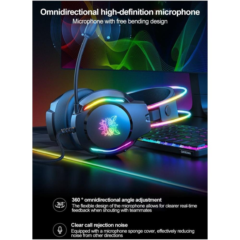 سماعة ألعاب X26 RGB سلكية مع ميكروفون