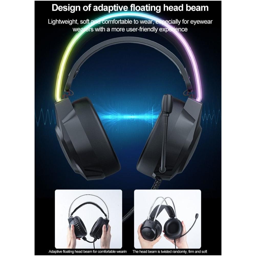 سماعة ألعاب X26 RGB سلكية مع ميكروفون