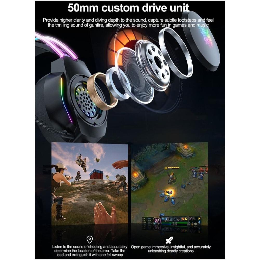 سماعة ألعاب X26 RGB سلكية مع ميكروفون