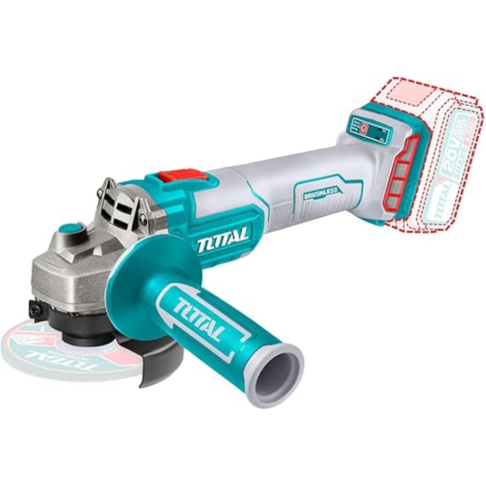 جلخ بطارية ليثيوم توتال 4.5هنش 20فولت ) بطارية - قاعدة شحن