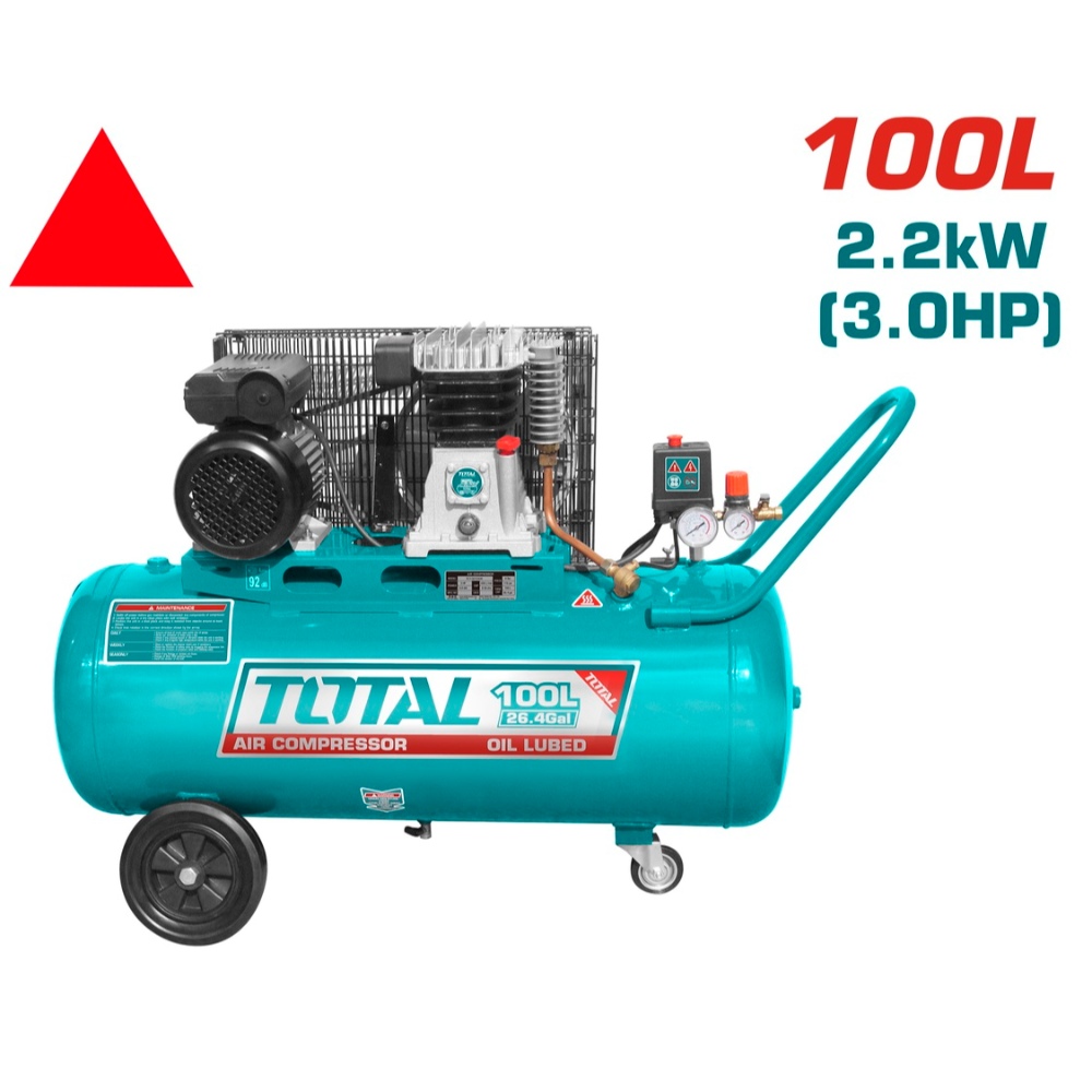 كمبريشن هواء توتال 100 لتر راس منفصل دينمة 2.2 كيلو وات