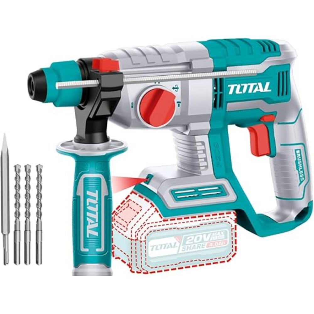 دريل هلتي 22مل بطارية ليثيوم توتال 
 20فولت ) بطارية - قاعدة شحن ( 
 سوبر