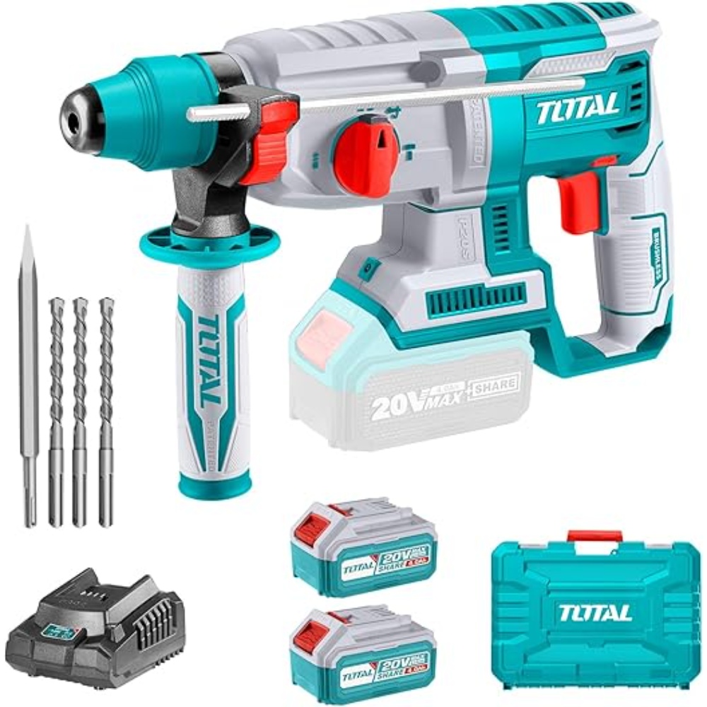 دريل هلتي26مل بطارية ليثيوم توتال 
 20فولت متكامل