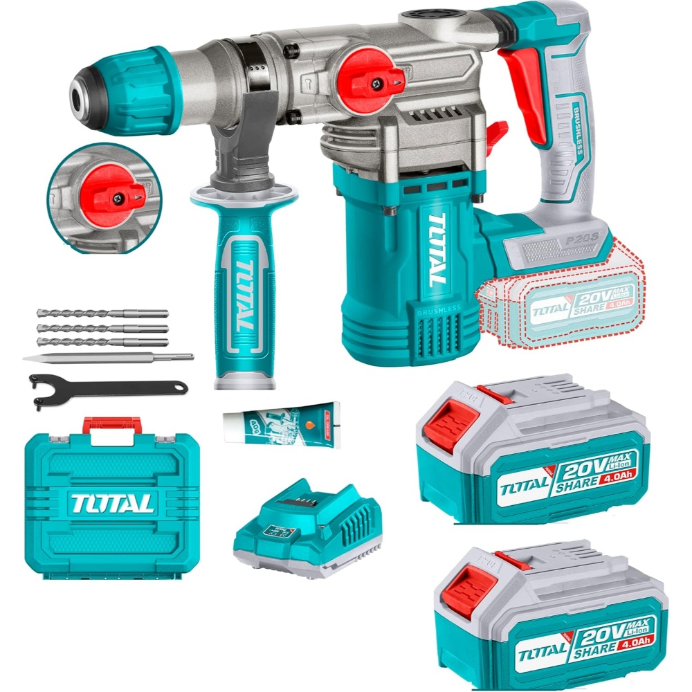 دريل هلتي28مل بطارية ليثيوم توتال 
 20فولت متكامل