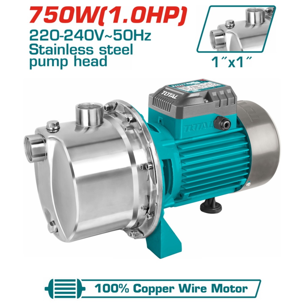 دينمة ماء توتال 1هـ 750 وات 1حصان مقدمة استيل