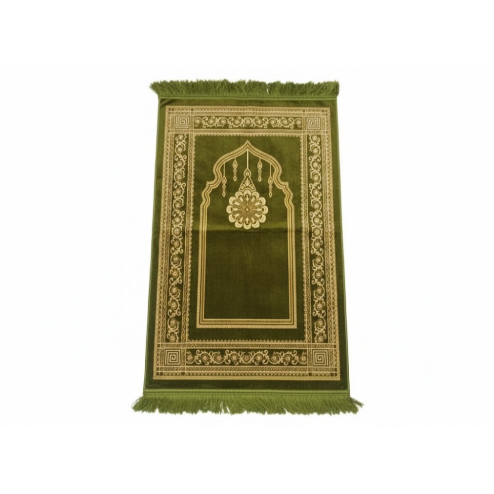 سجاد صلاه تركي صفاتكس لون اخضر زيتوني تصميم الفانوس