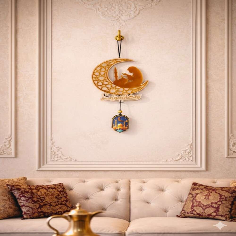 تعليقات رمضانية خشبية بالحبة