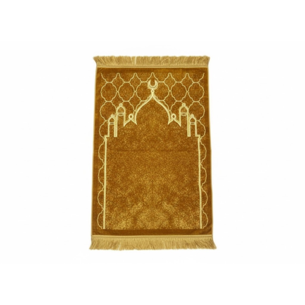 سجاد صلاه تركي صفاتكس لون ذهبي تصميم المسجد