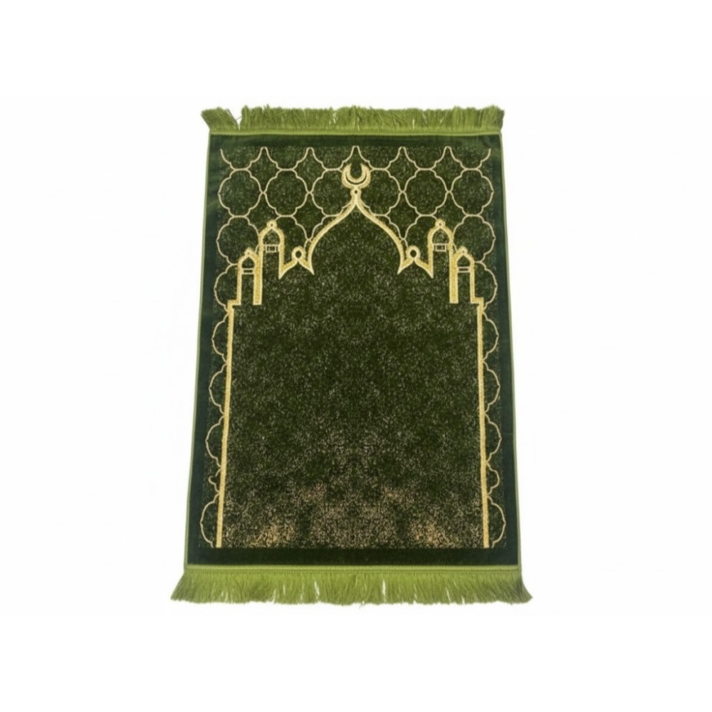 سجاد صلاه تركي صفاتكس لون اخضر زيتوني تصميم المسجد