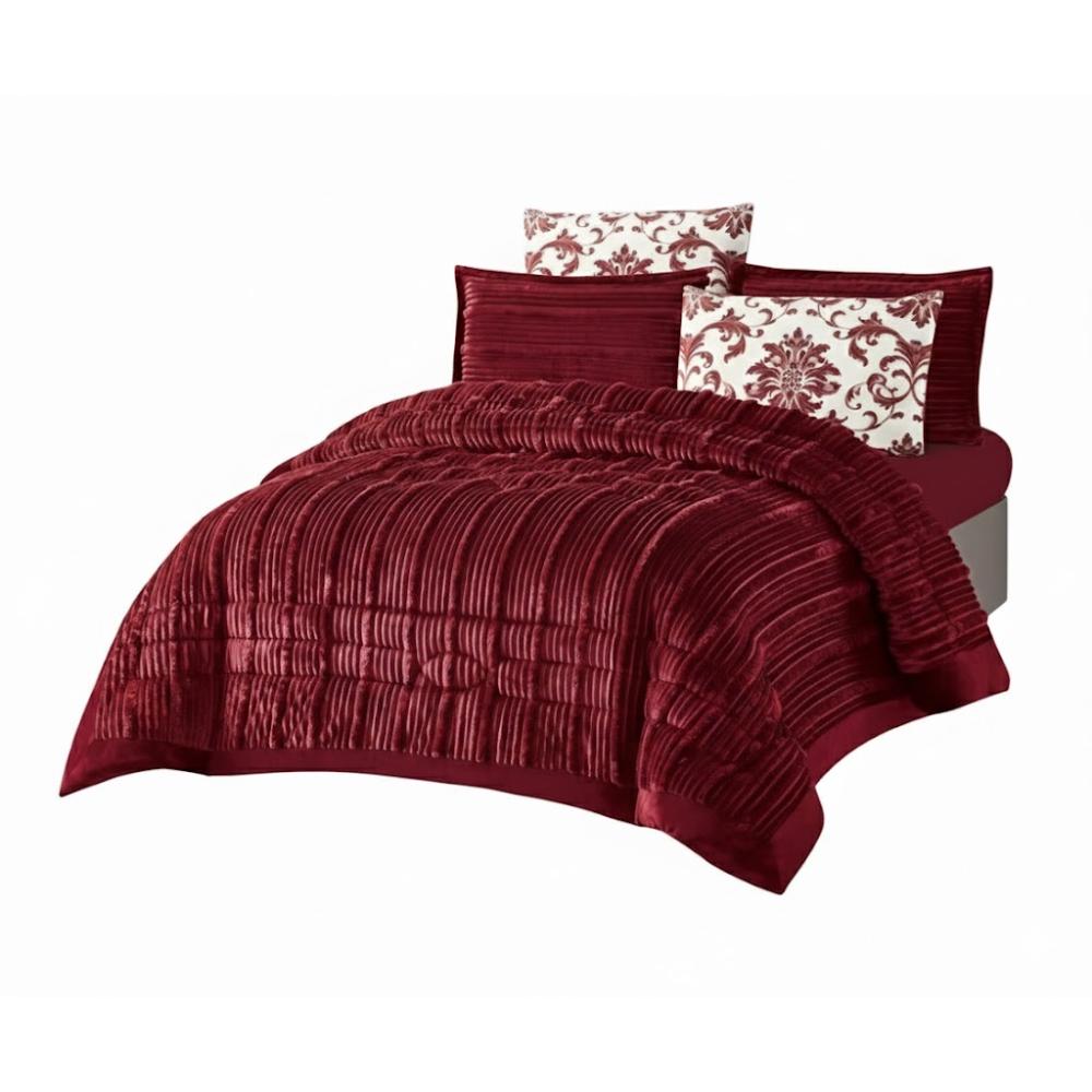 طقم لحاف مخملي ماركة England Home (6 قطع) 