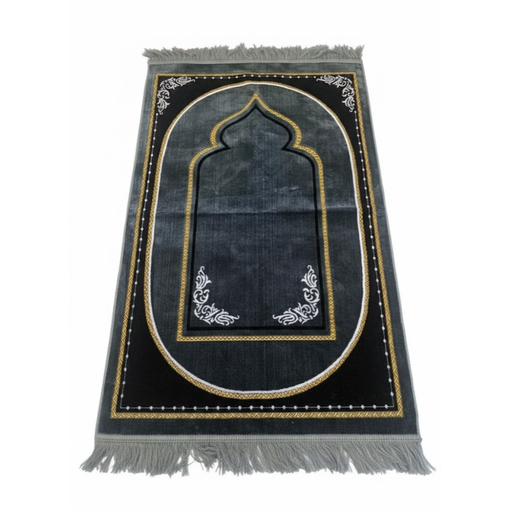 سجاد صلاه تركي صفاتكس لون رمادي واسود تصميم عثماني