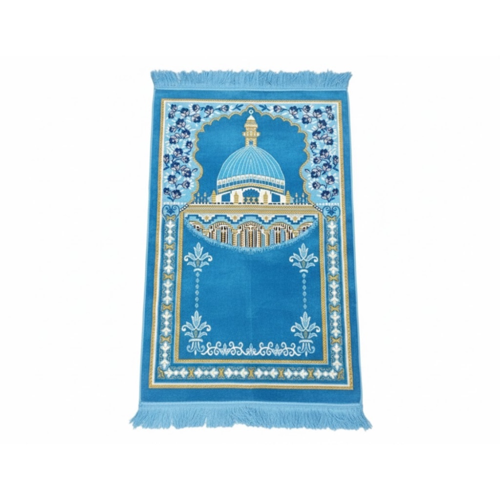 سجاد صلاه تركي صفاتكس لون سماوي تصميم القبه