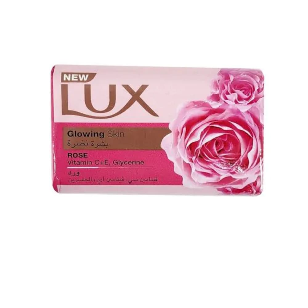 لوكس صابون لبشرة نضرة، برائحة الورد وفيتامين C+E والجلسرين - 75 جرام