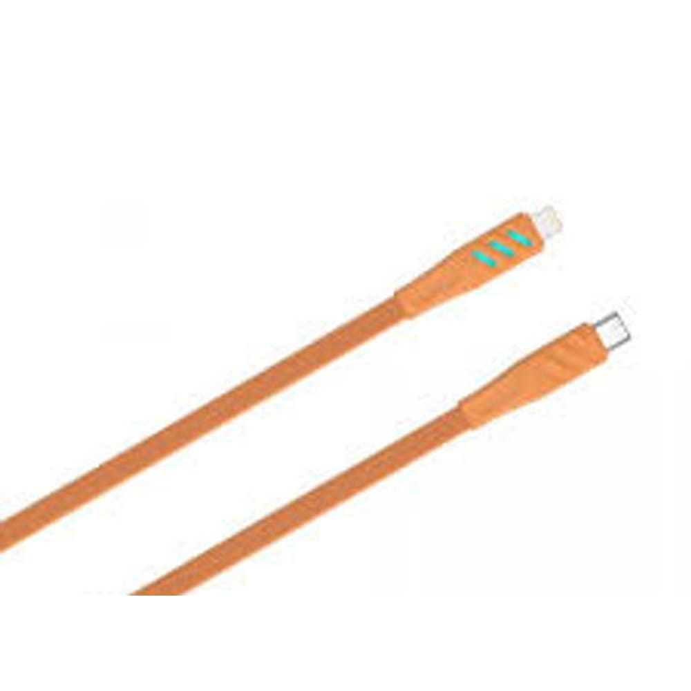 هافيت كابل شحن 1 متر تايب سي لايتنينج بقوة 27 واط - برتقالي