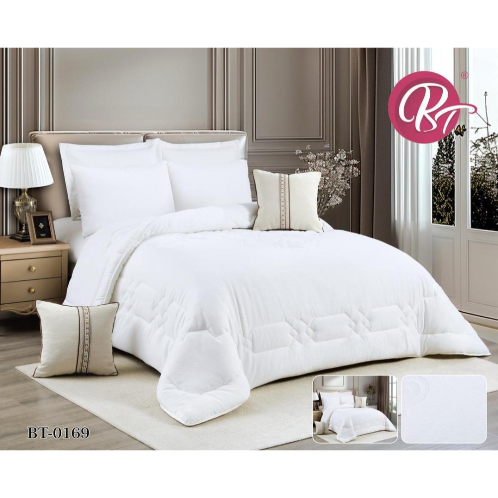 لحاف نفرين 8 قطع ماركة BT
 قماش جاكار من اجود الانواع مطرز