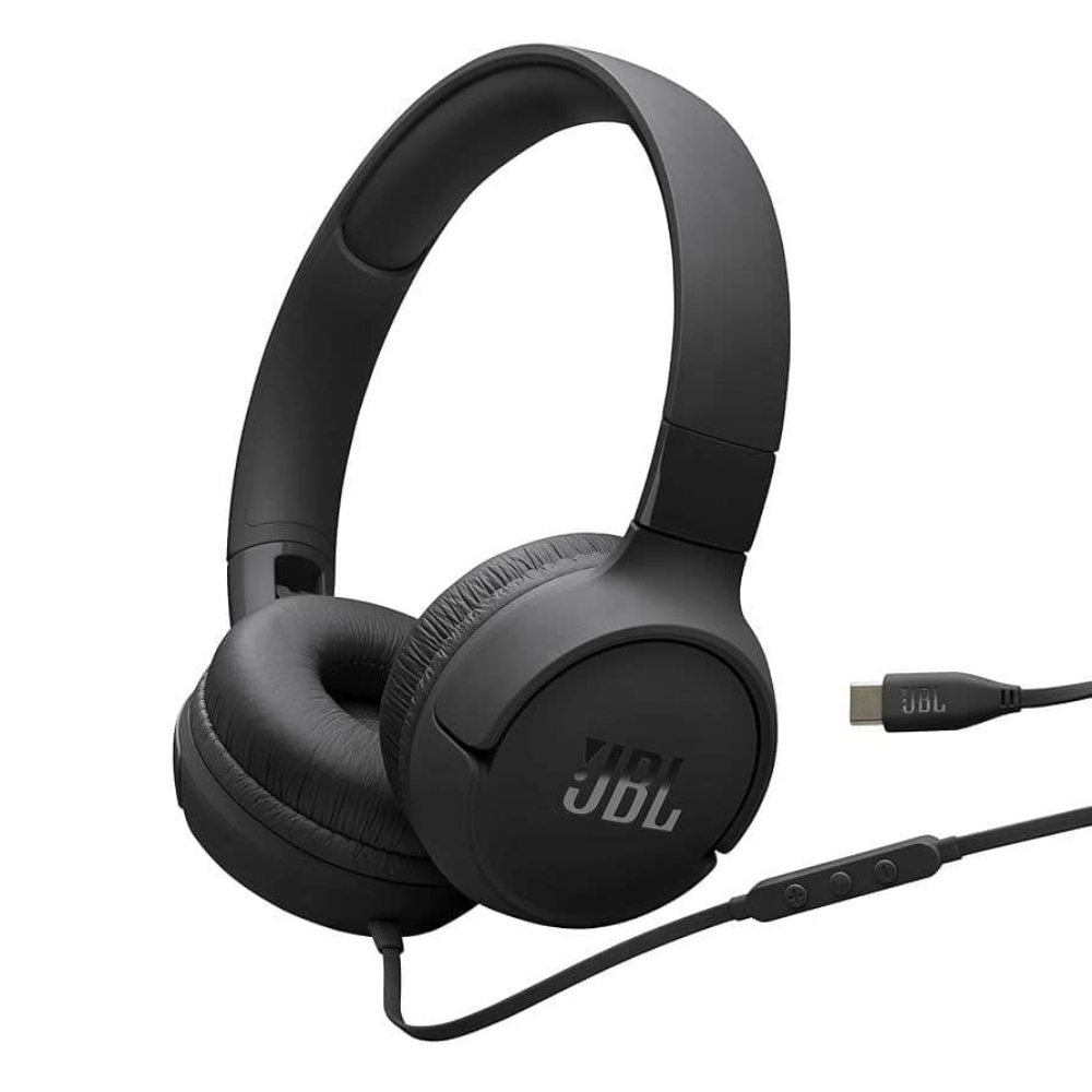 هيدفون سلكي اسود JBL T520C USB C
