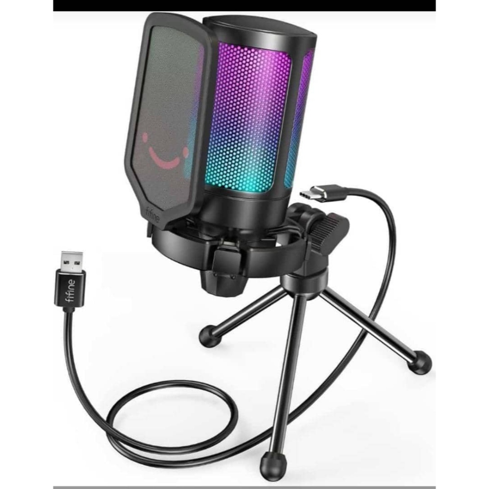 مايك قيمينق بفلتر وقاعدة FIFINE A6V